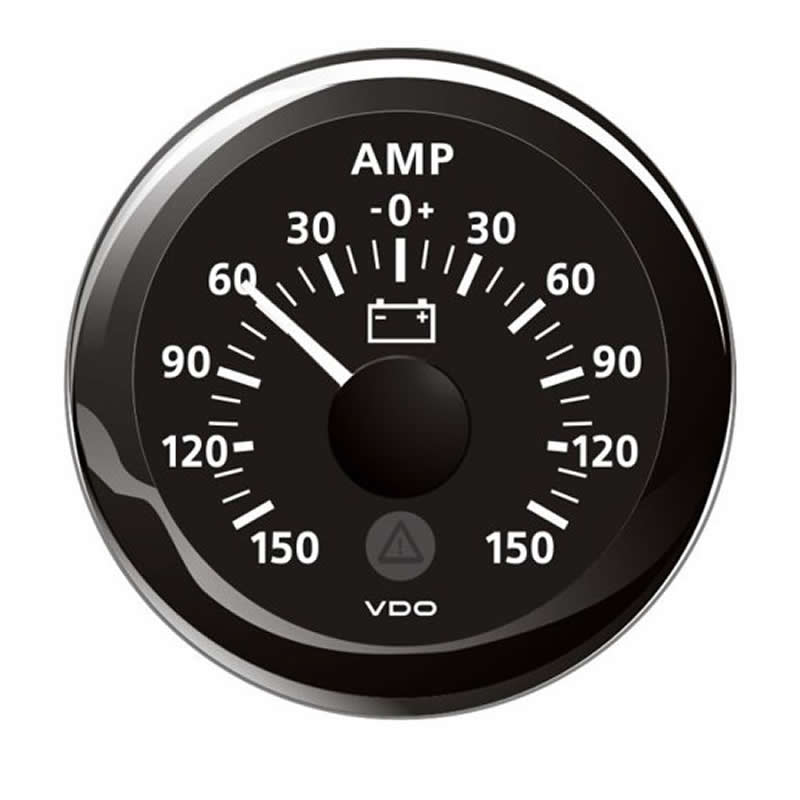 VDO Marine ViewLine Ammeter 150A Black 52mm